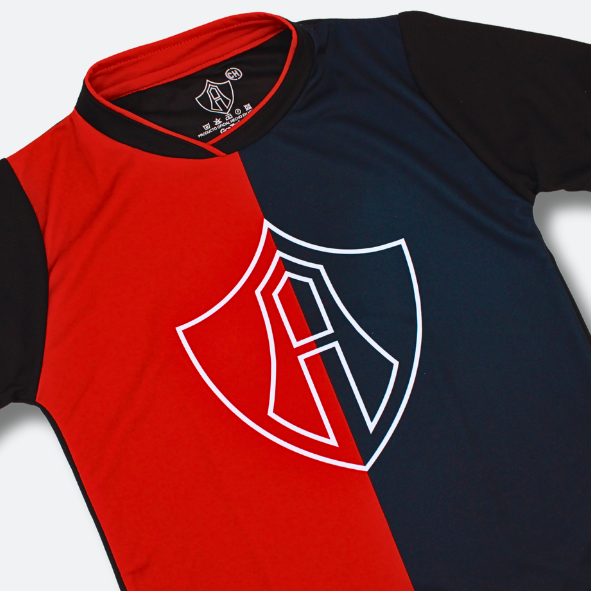 RED AND BLACK ATLAS FC LOGO T-SHIRT FOR KIDS