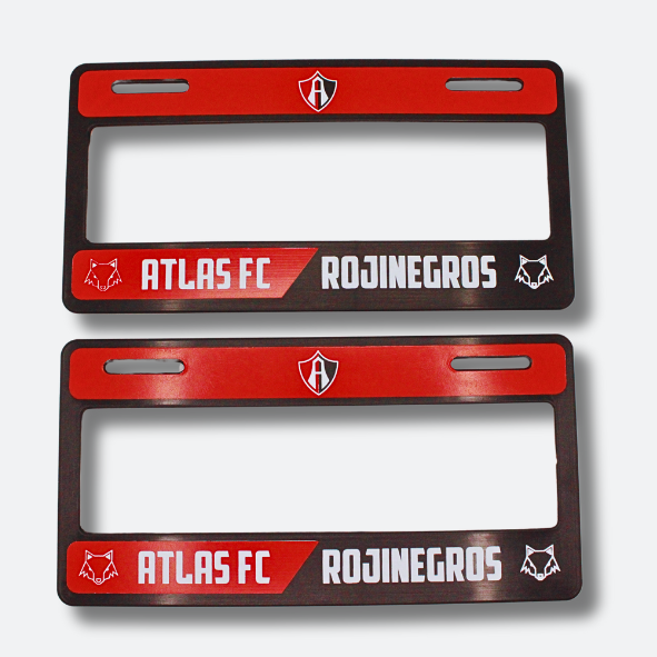 ATLAS FC BLACK AND RED PLATE HOLDER
