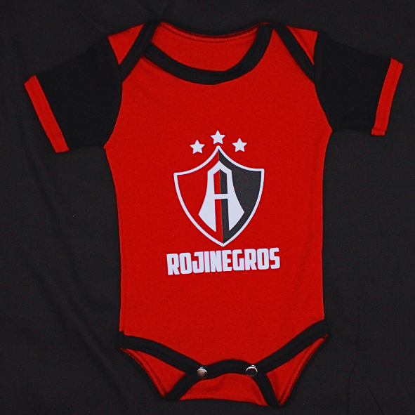 RED AND BLACK BABY ONESIE ATLAS FC CHAMPION