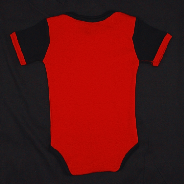 RED AND BLACK BABY ONESIE ATLAS FC CHAMPION