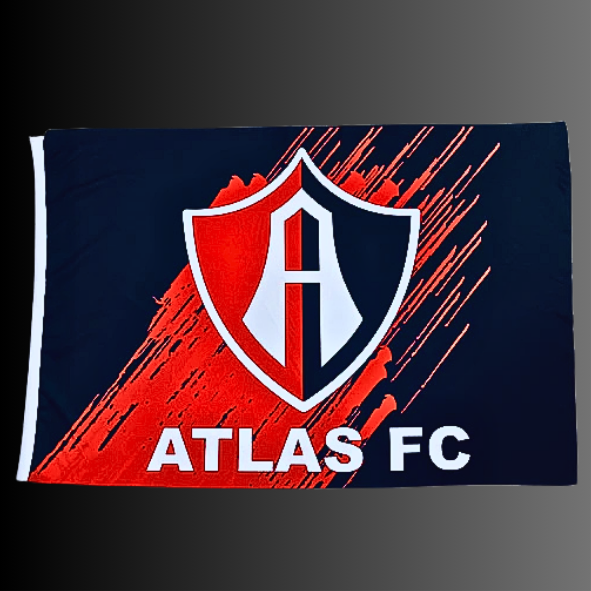 RED AND BLACK FLAG ATLAS FC LOGO