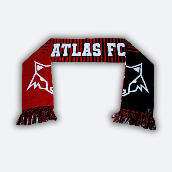 ATLAS FC BLACK AND RED SCARF