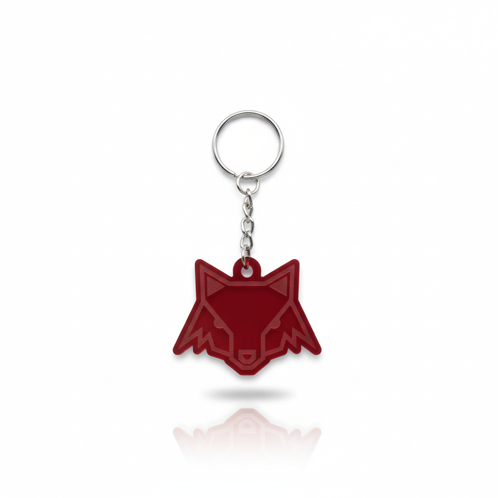 ACRYLIC KEYRING WITH FOX SHIELD